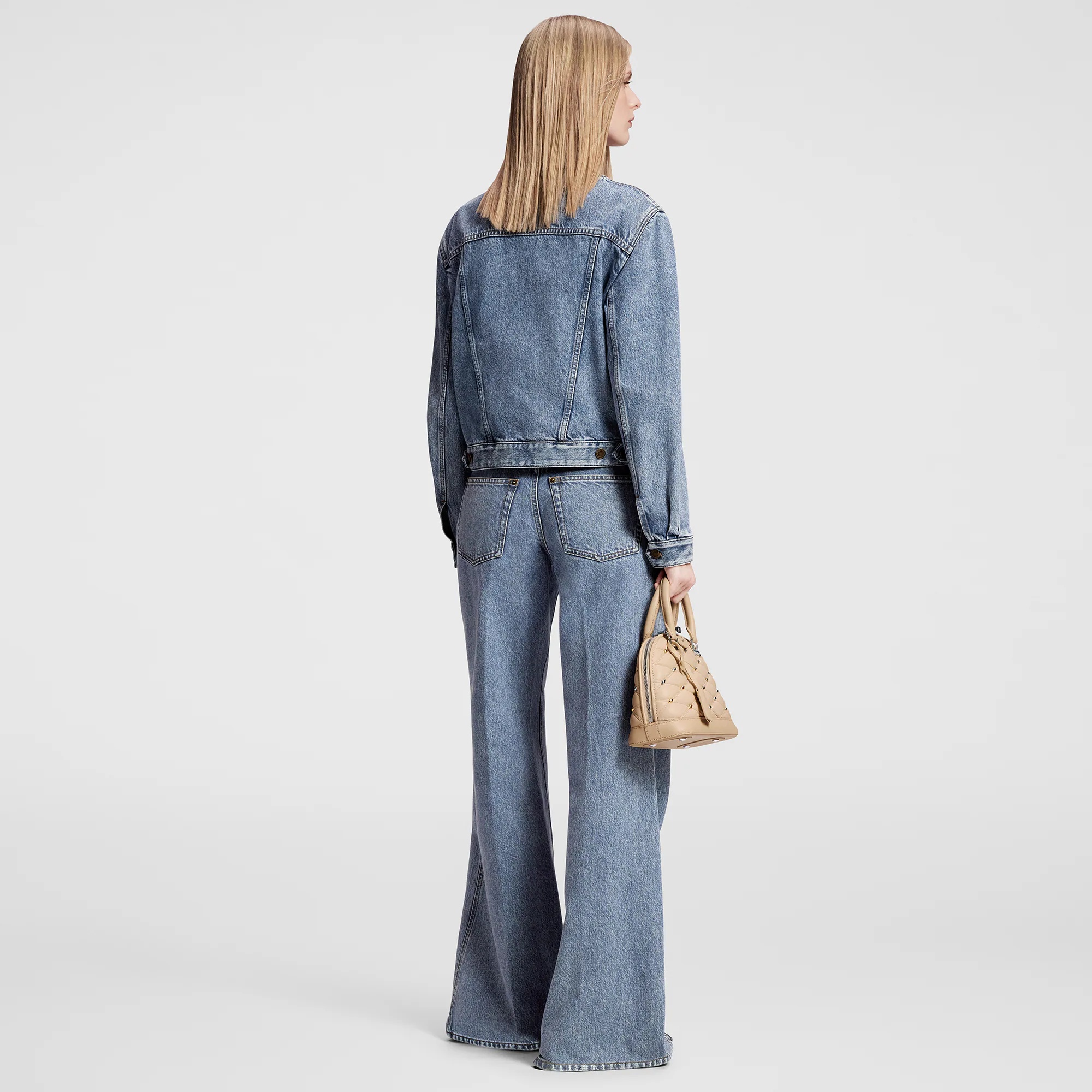 Velvet Accent Denim Jacket - 3