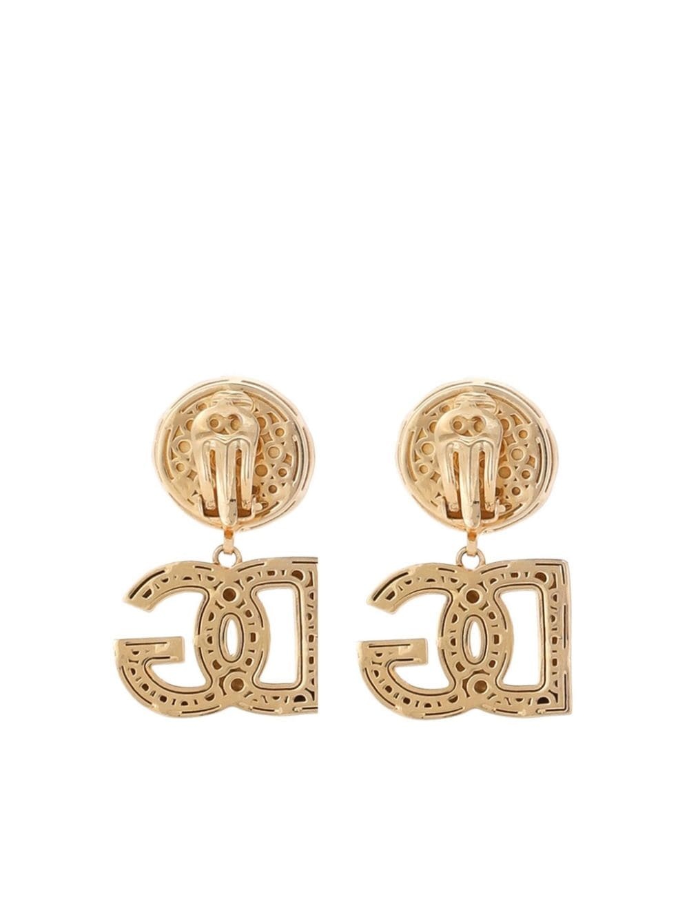 logo-pendant earrings - 2