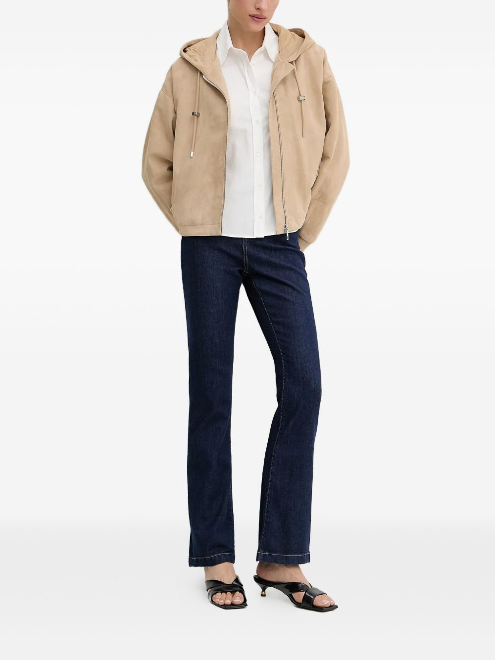 zip-fastening hooded jacket - 2