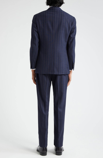 THOM SWEENEY Pinstripe Structured Wool Suit outlook