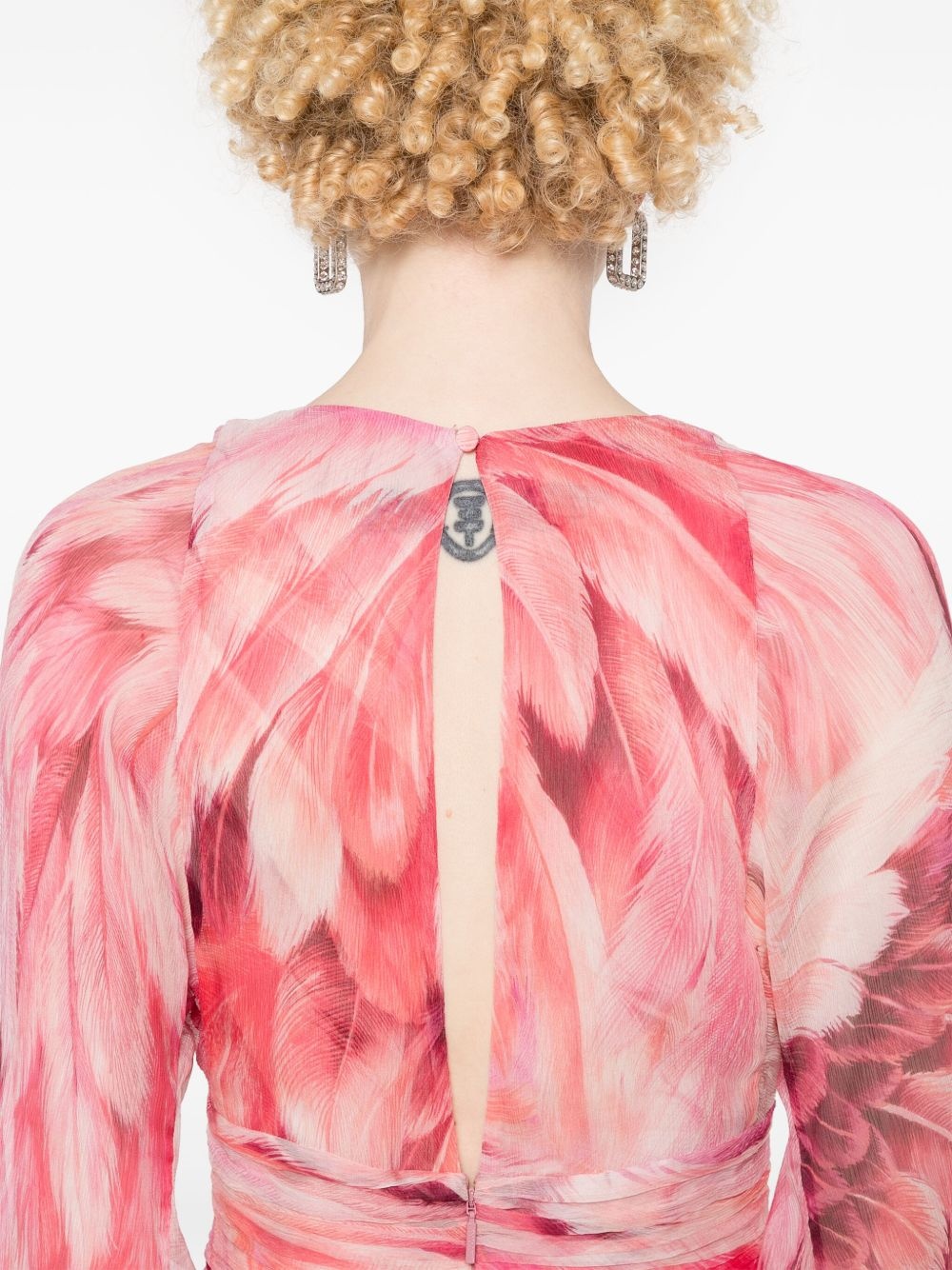 Plumage-print maxi dress - 5