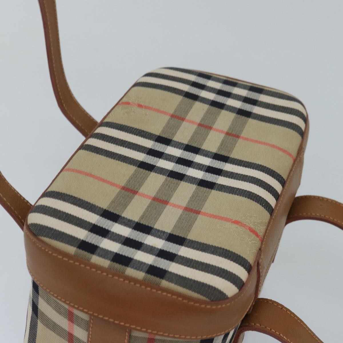 Burberry Nova Check Hand Bag Canvas Beige - 6