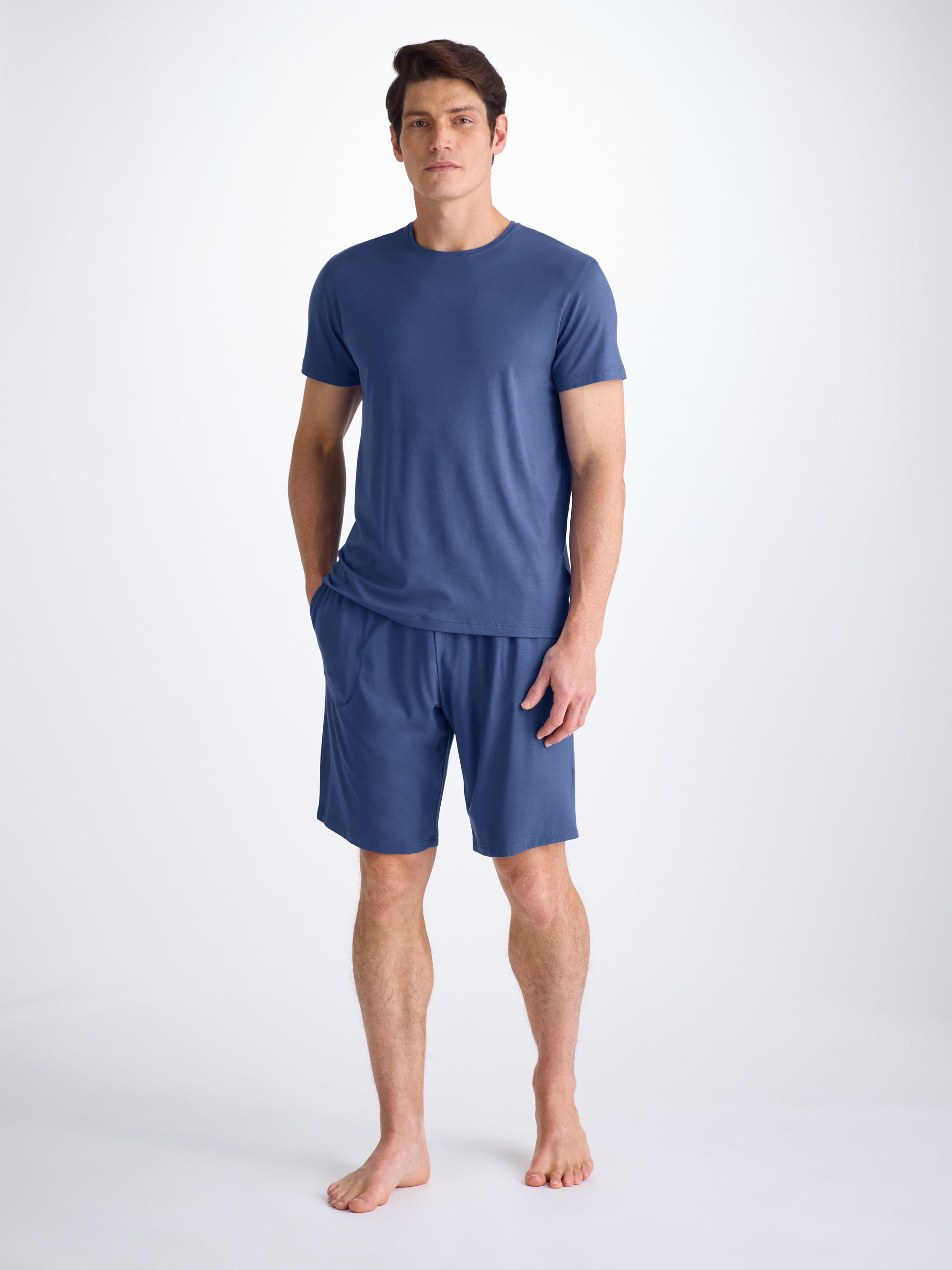 Men's Lounge Shorts Basel Micro Modal Stretch Sapphire - 3
