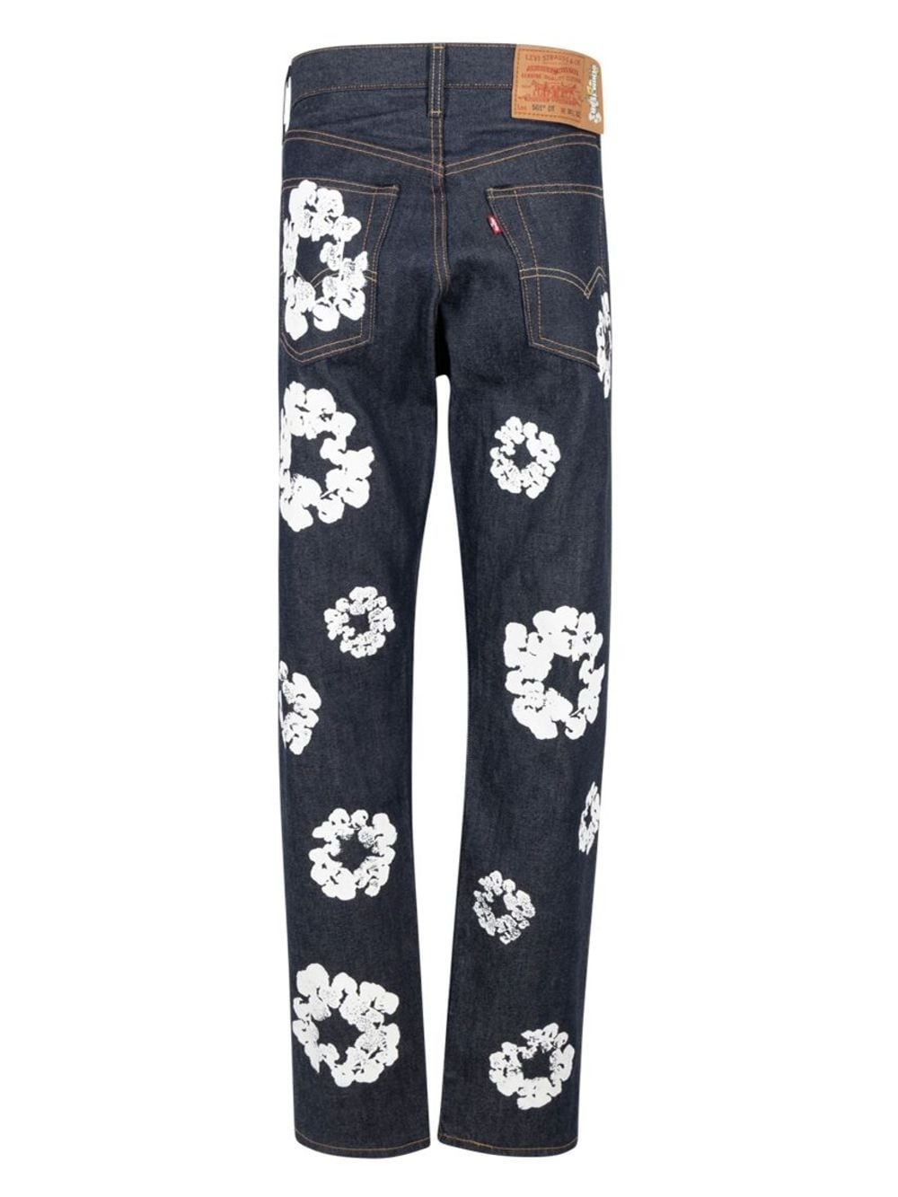 x Levi's Cotton Wreath-print "Selvedge" jeans - 3