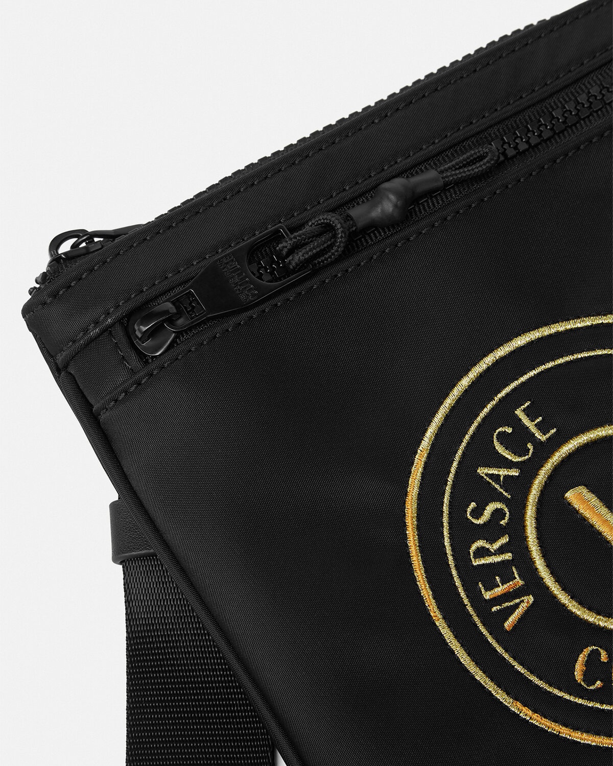 Embroidered V-Emblem Crossbody Bag - 4