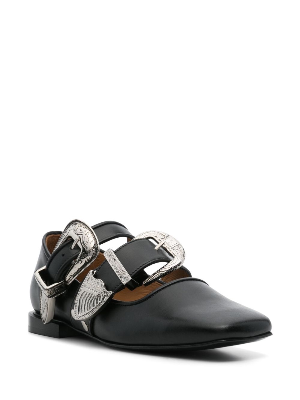 buckle-detail ballet flats - 2