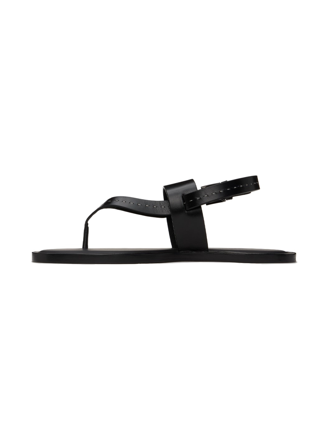 Black Thongstitch Sandals - 3