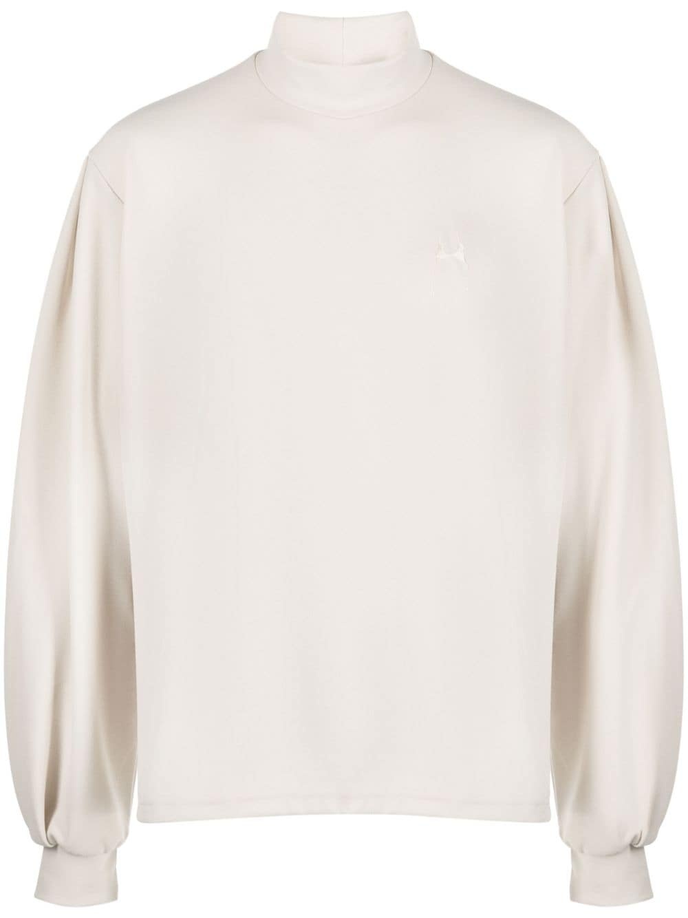 logo-embroidered cotton sweatshirt - 1