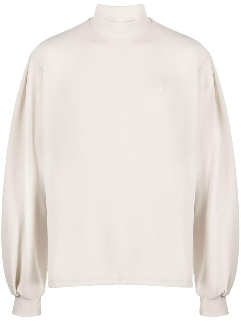 logo-embroidered cotton sweatshirt 1