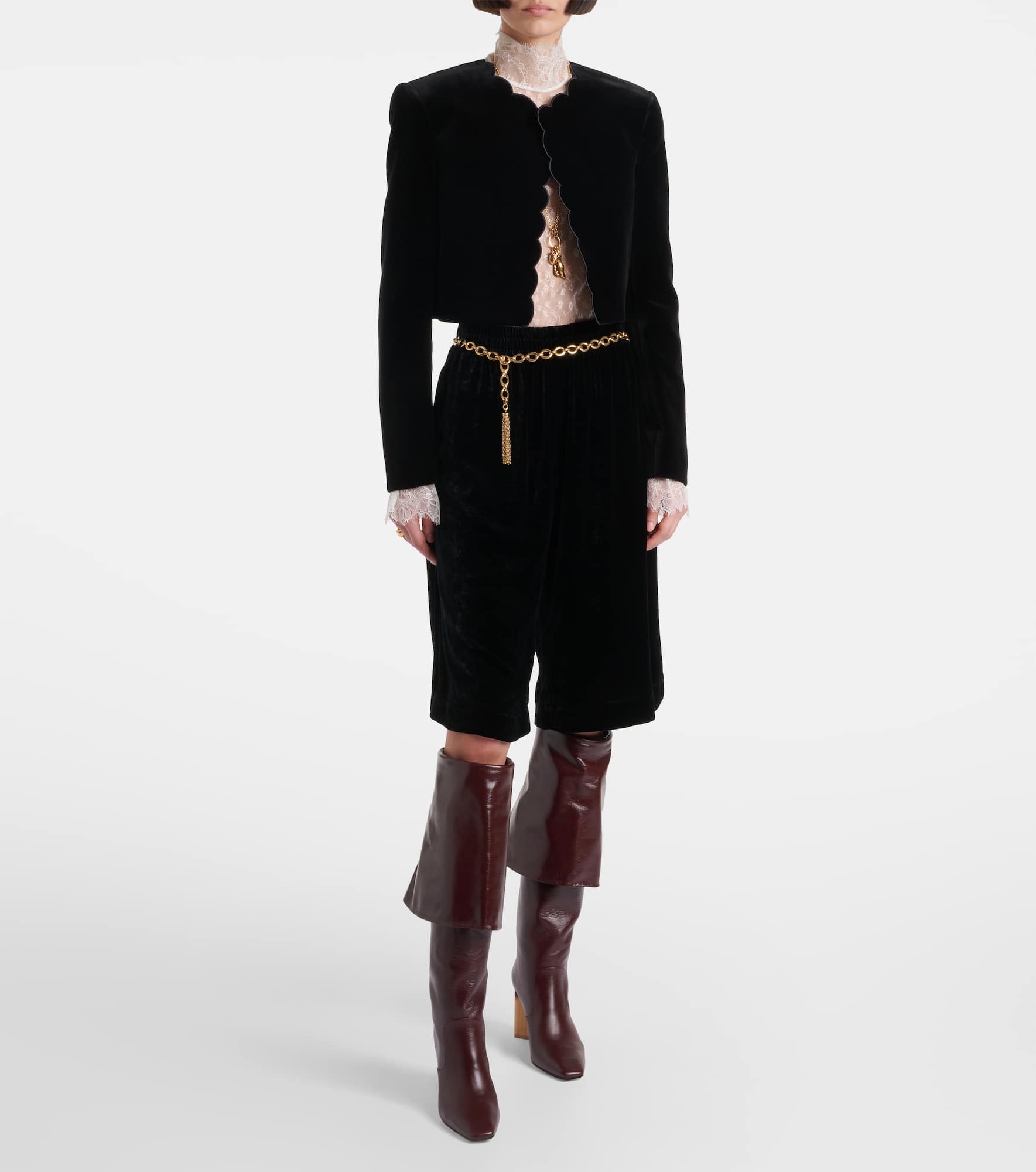 Velvet Bermuda shorts - 2