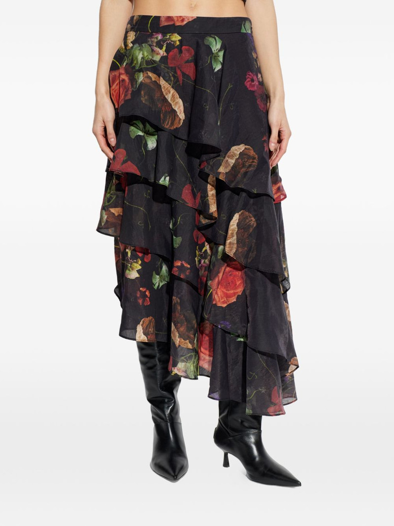 ALLSAINTS Caya ruffled asymmetric skirt outlook