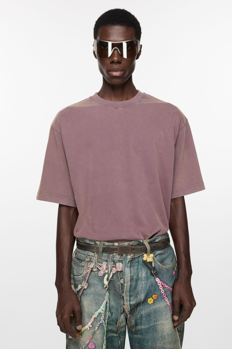 Acne Studios Crew neck t-shirt - Relaxed unisex fit - Plum purple outlook