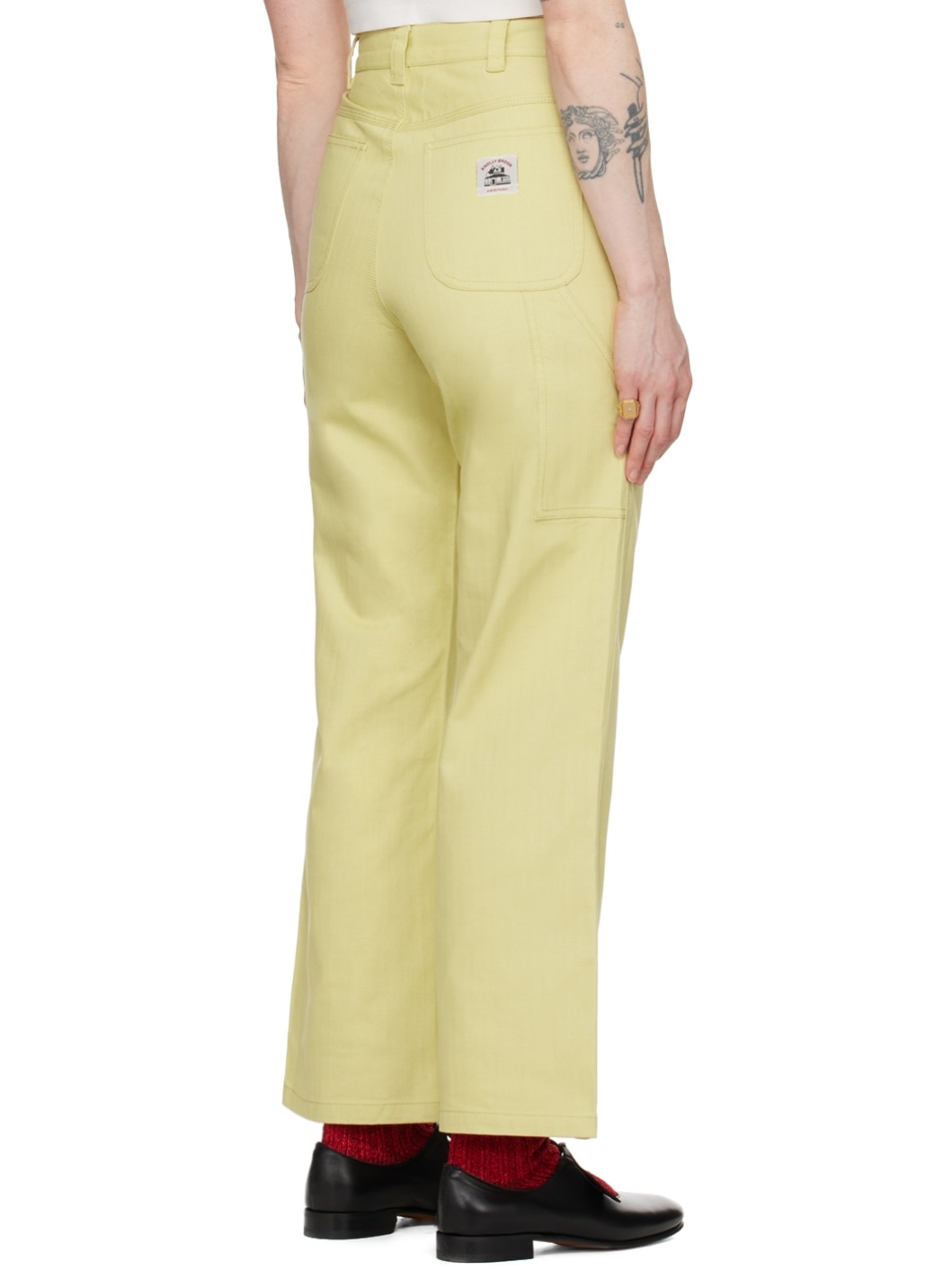 Green Herringbone 'Knolly Brook' Trousers - 3