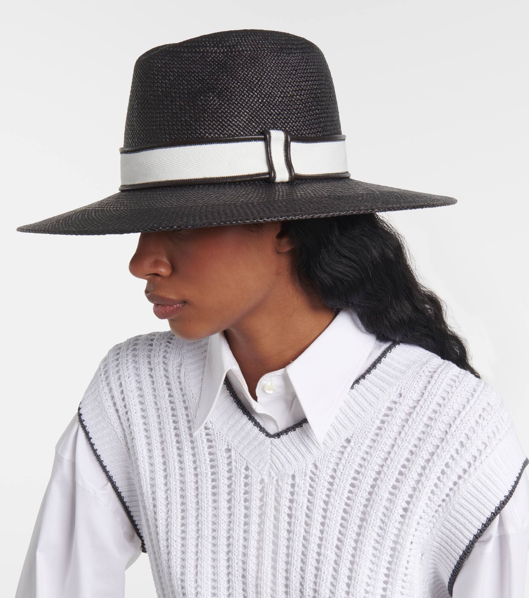 Monili straw fedora - 2