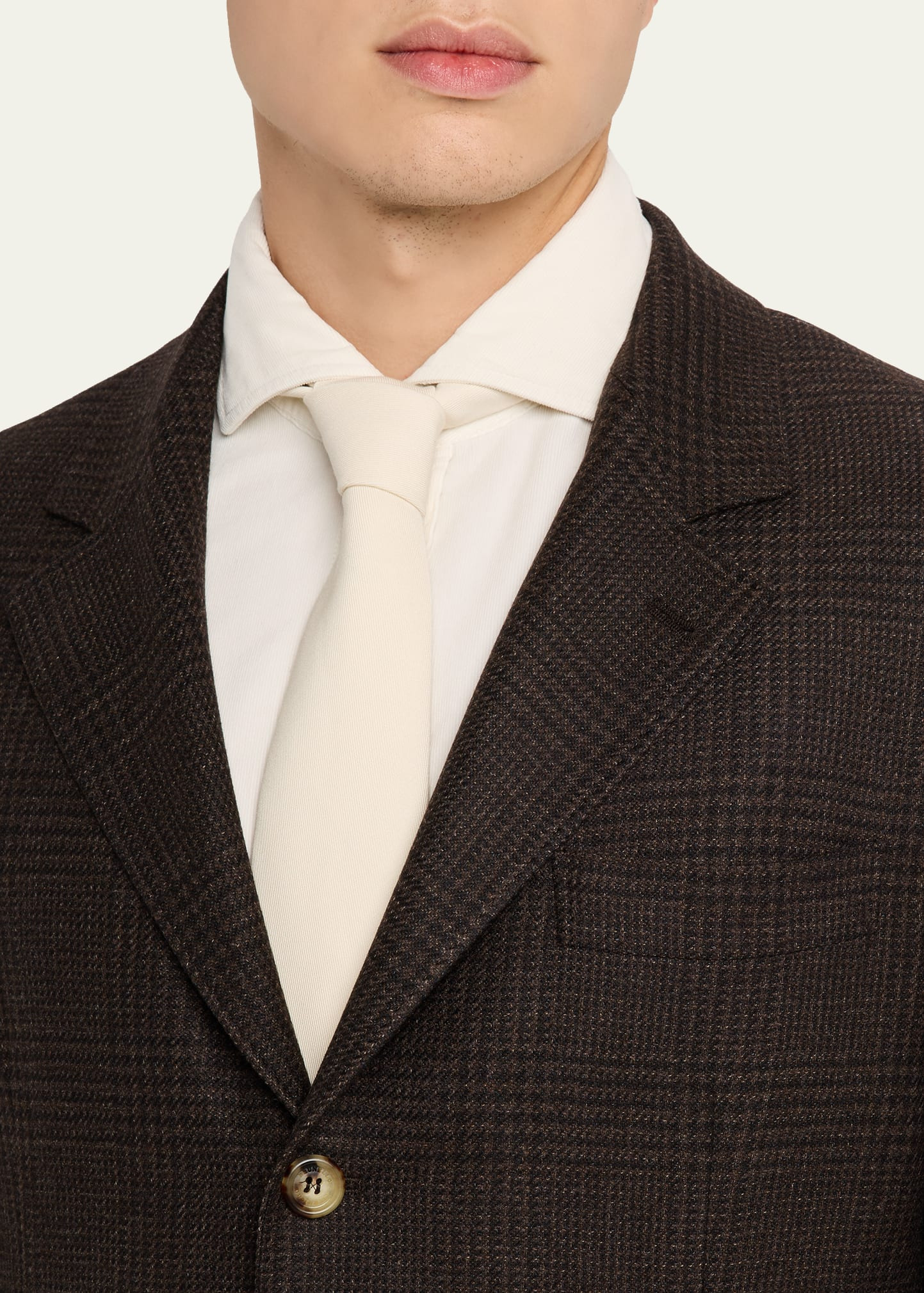 Men's Wool, Cashmere and Silk Prince of Wales Suit - 5