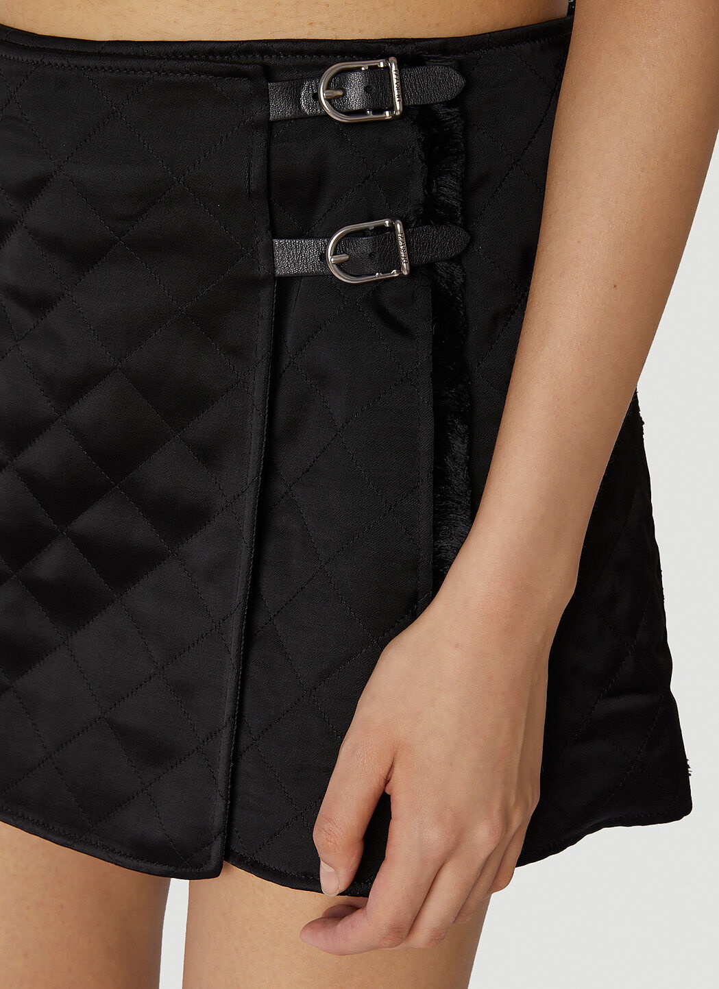 Quilted Buckle Mini Skirt - 5