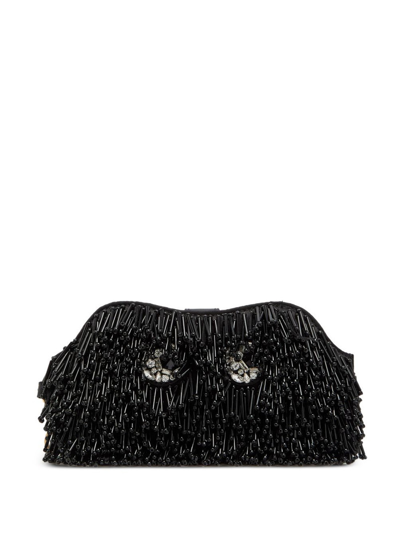Eyes embellished leather sunglasses pouch 1