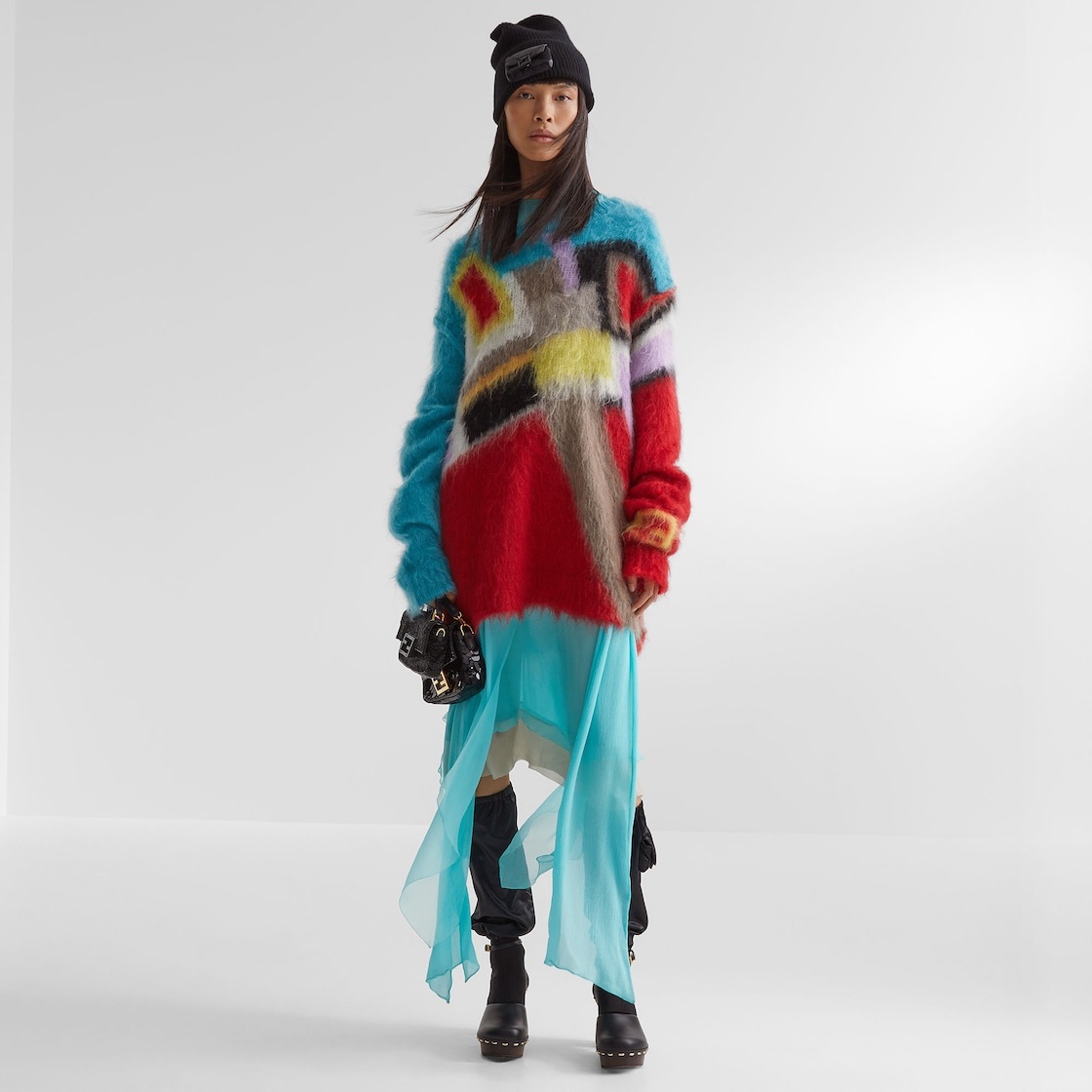 Multicolor mohair sweater - 4