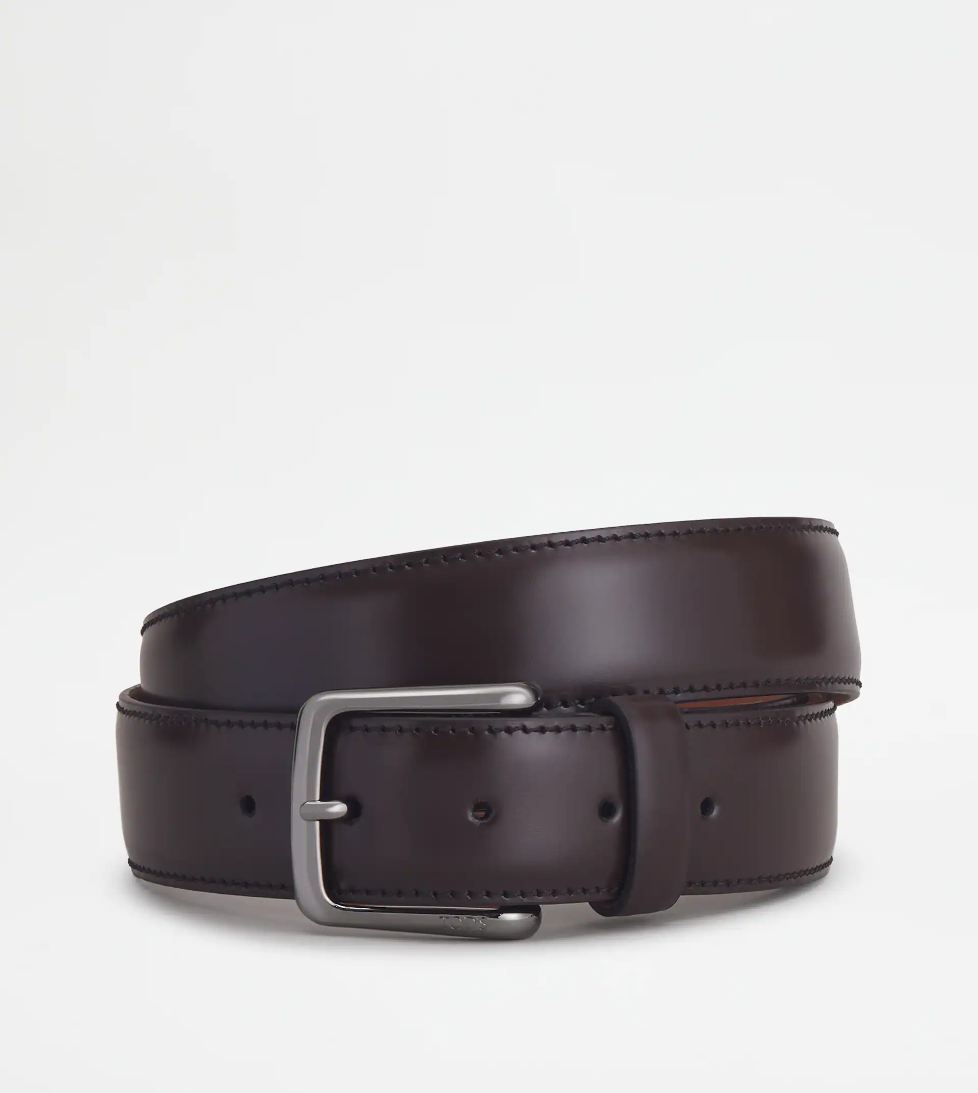 BELT IN LEATHER - BROWN - 1