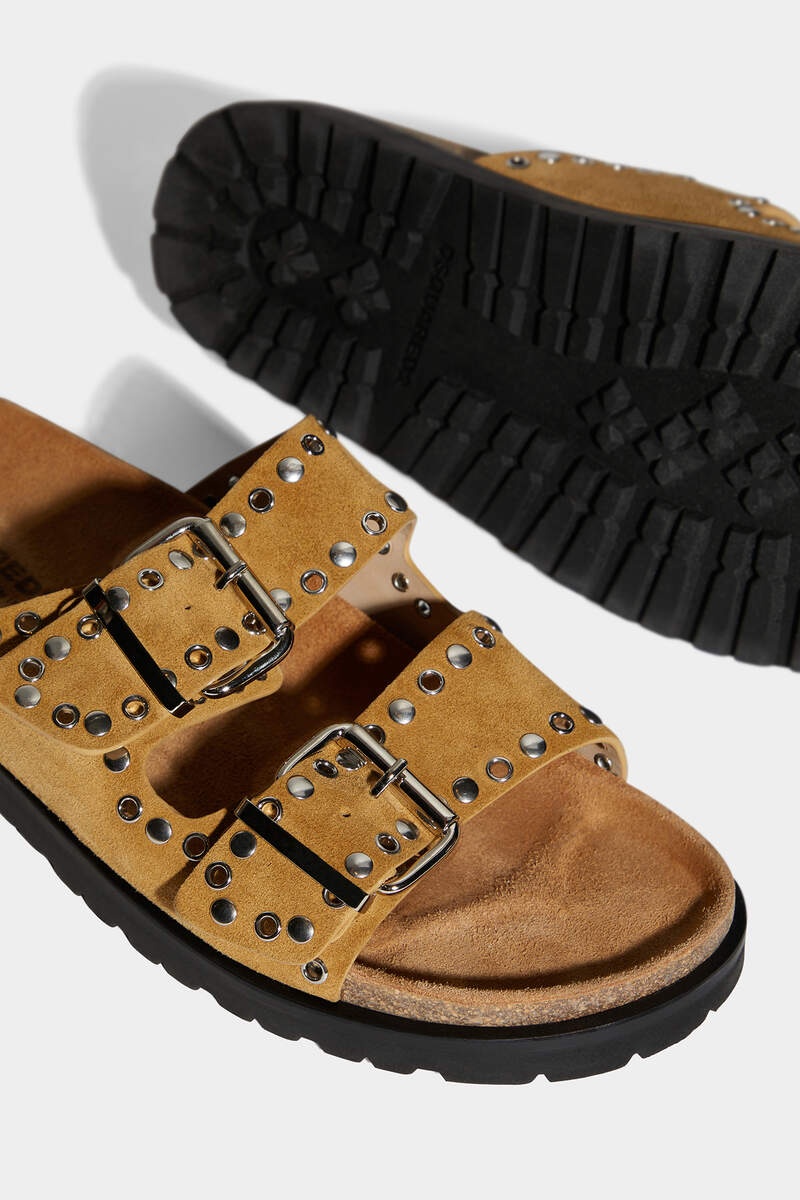 GOTHIC GRUNGE FLAT SANDALS - 4