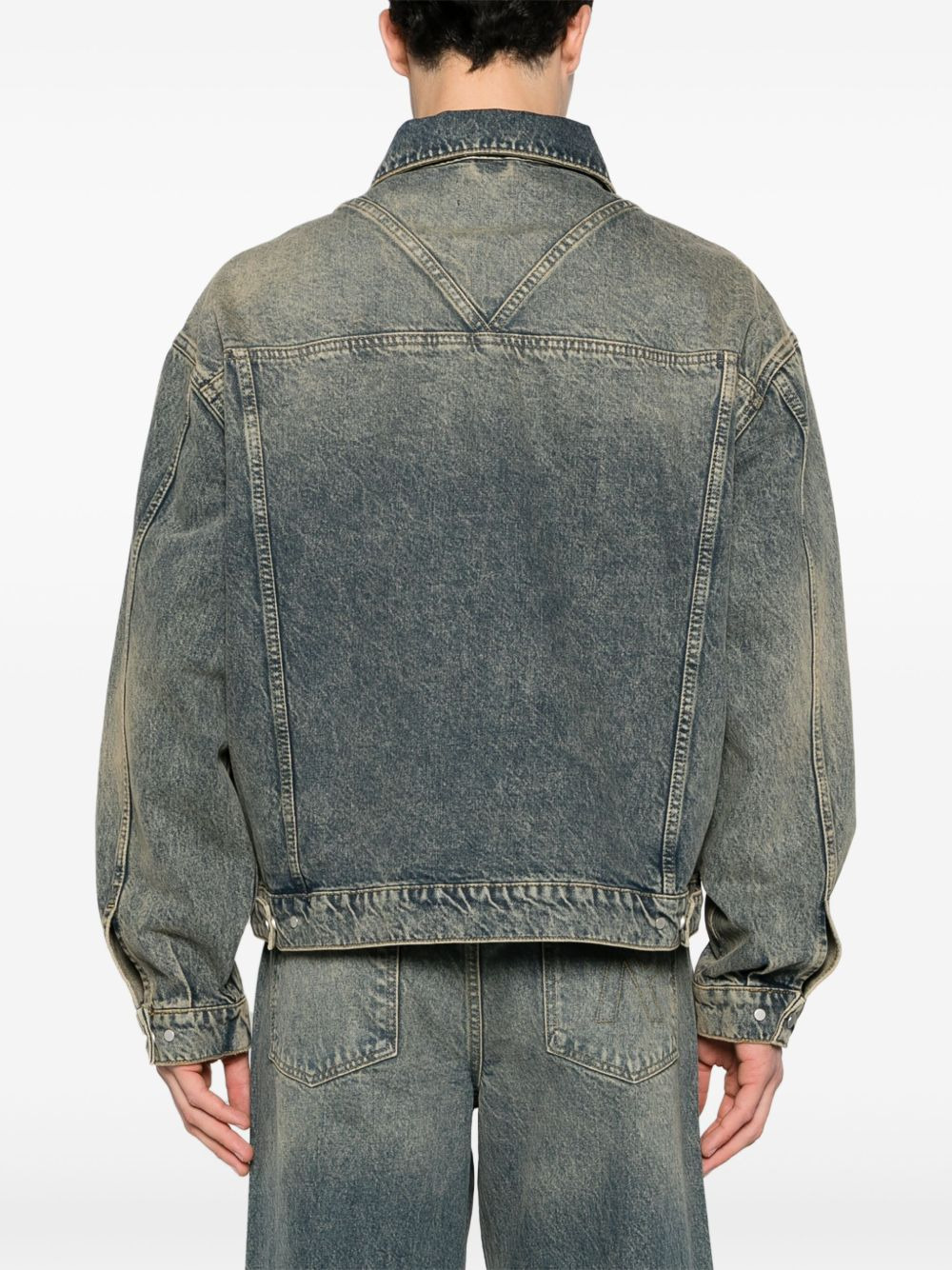R4 washed-denim jacket - 4