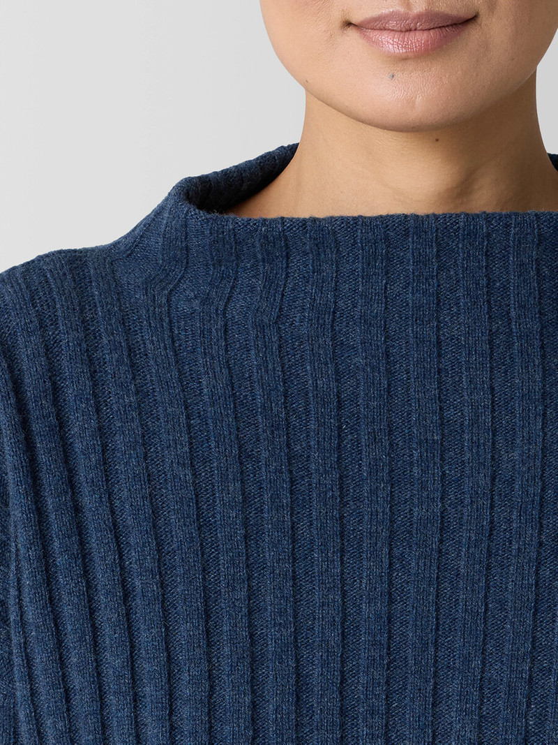 Recycled Wool Cashmere Funnel Neck Top 5