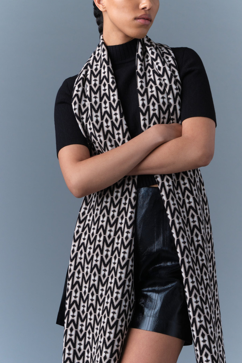 MACKAGE JUNO-MGZ Knit Merino Wool Monogram Scarf outlook
