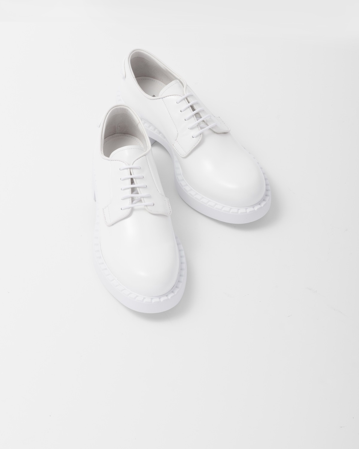 Brushed-leather derby shoes - 4