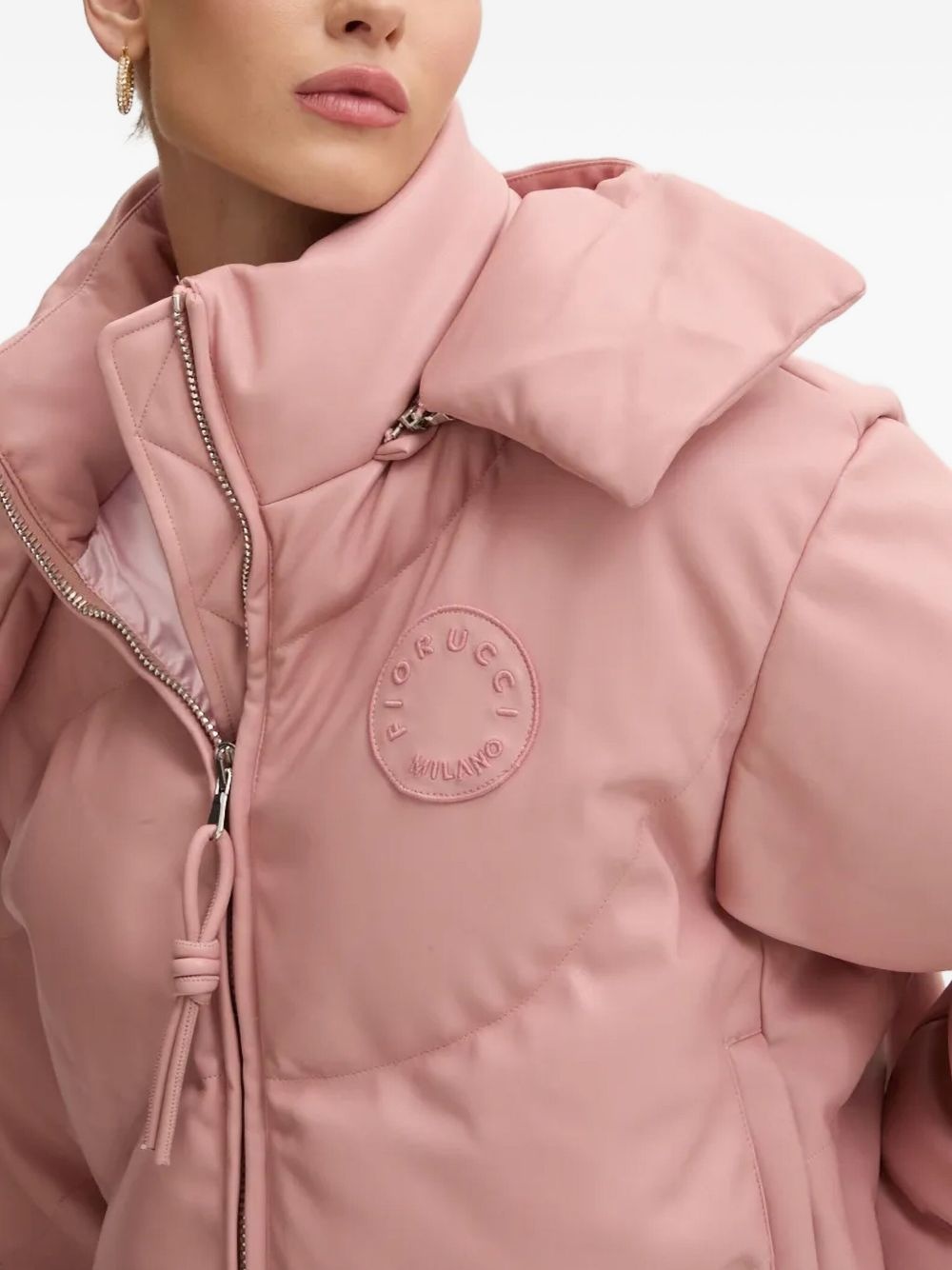 quilted logo-patch jacket - 3