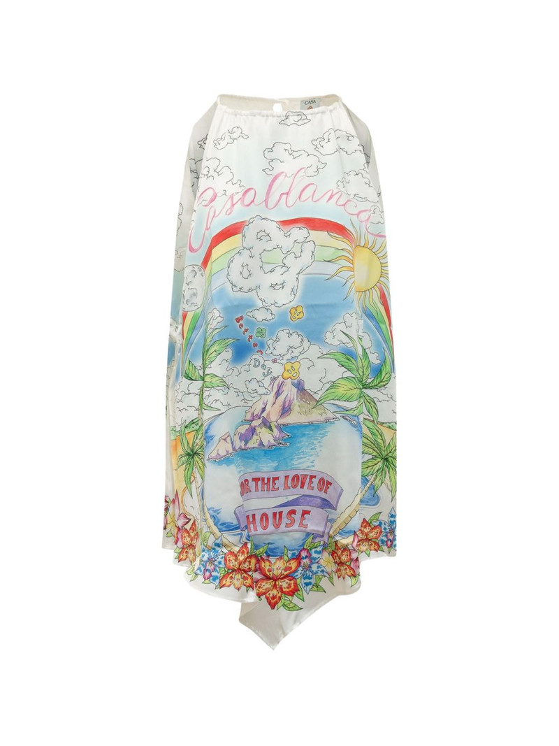 graphic-print halterneck dress 1