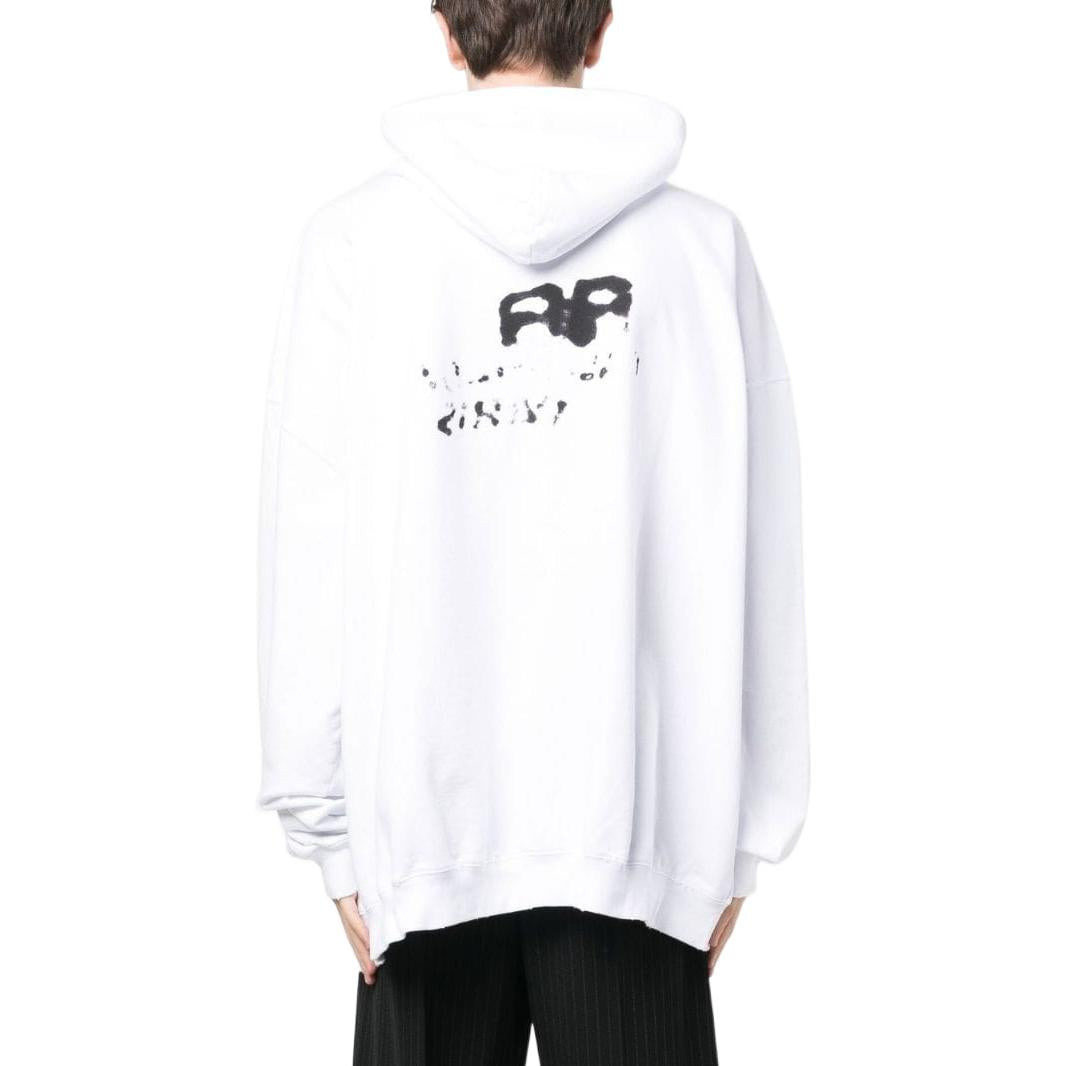 Balenciaga Hand-Drawn BB Icon Hoodie Large Fit 'White' 620973TNVQ19040 - 3