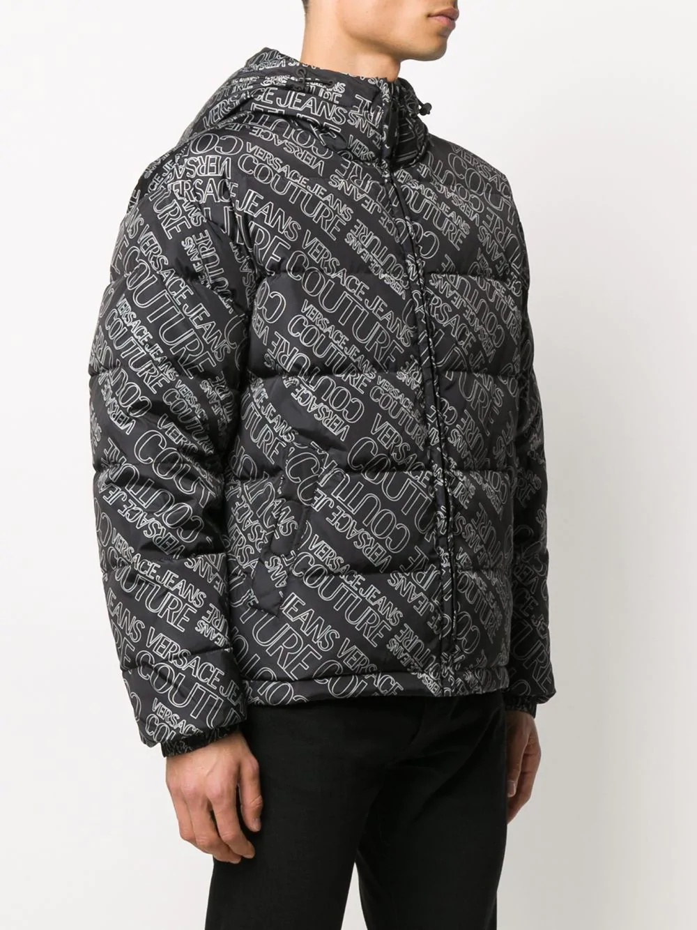 logo print puffer jacket - 3