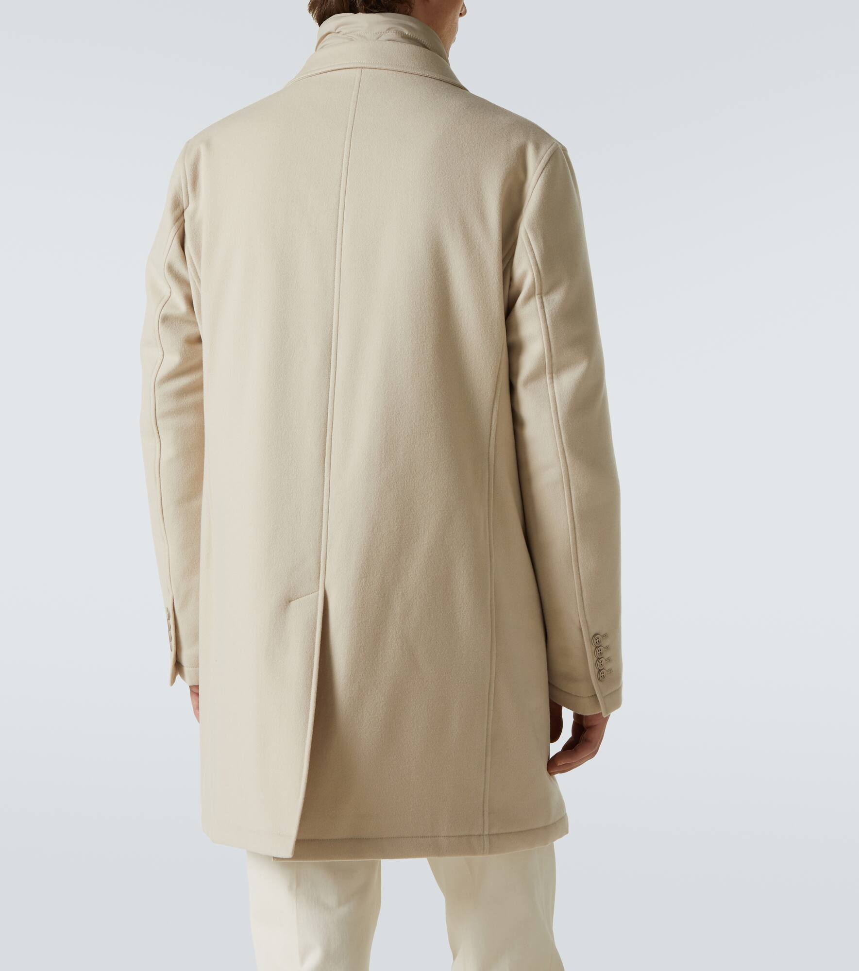 Layered wool coat - 4