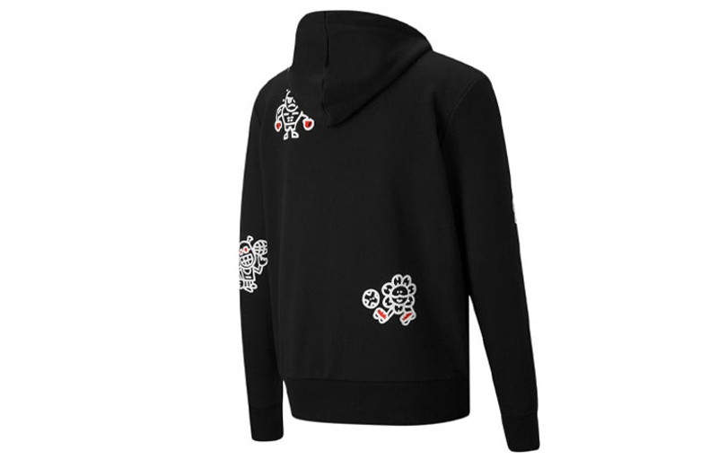 PUMA PUMA Casual Knit Hooded Jacket Black 598681-01 outlook