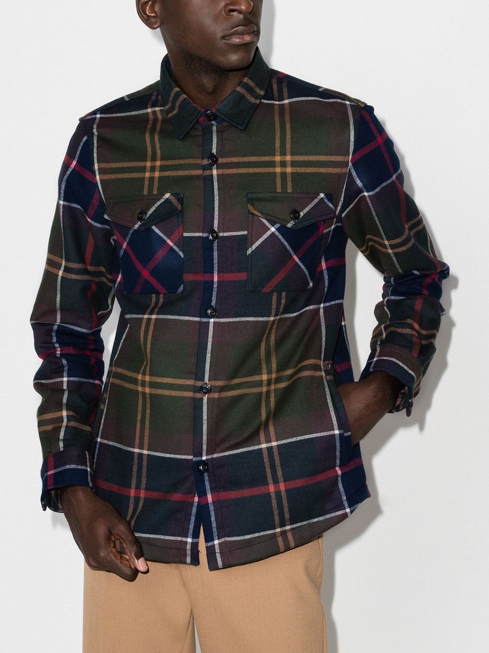 tartan check print shirt - 2