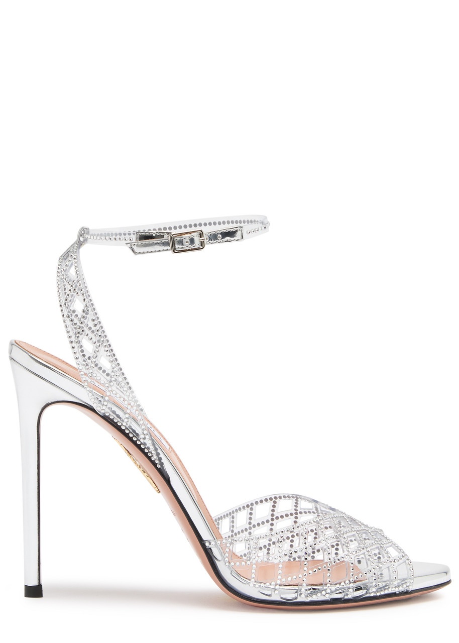 Aquazzura Lumiere 105 Crystal-embellished Sandals - 1