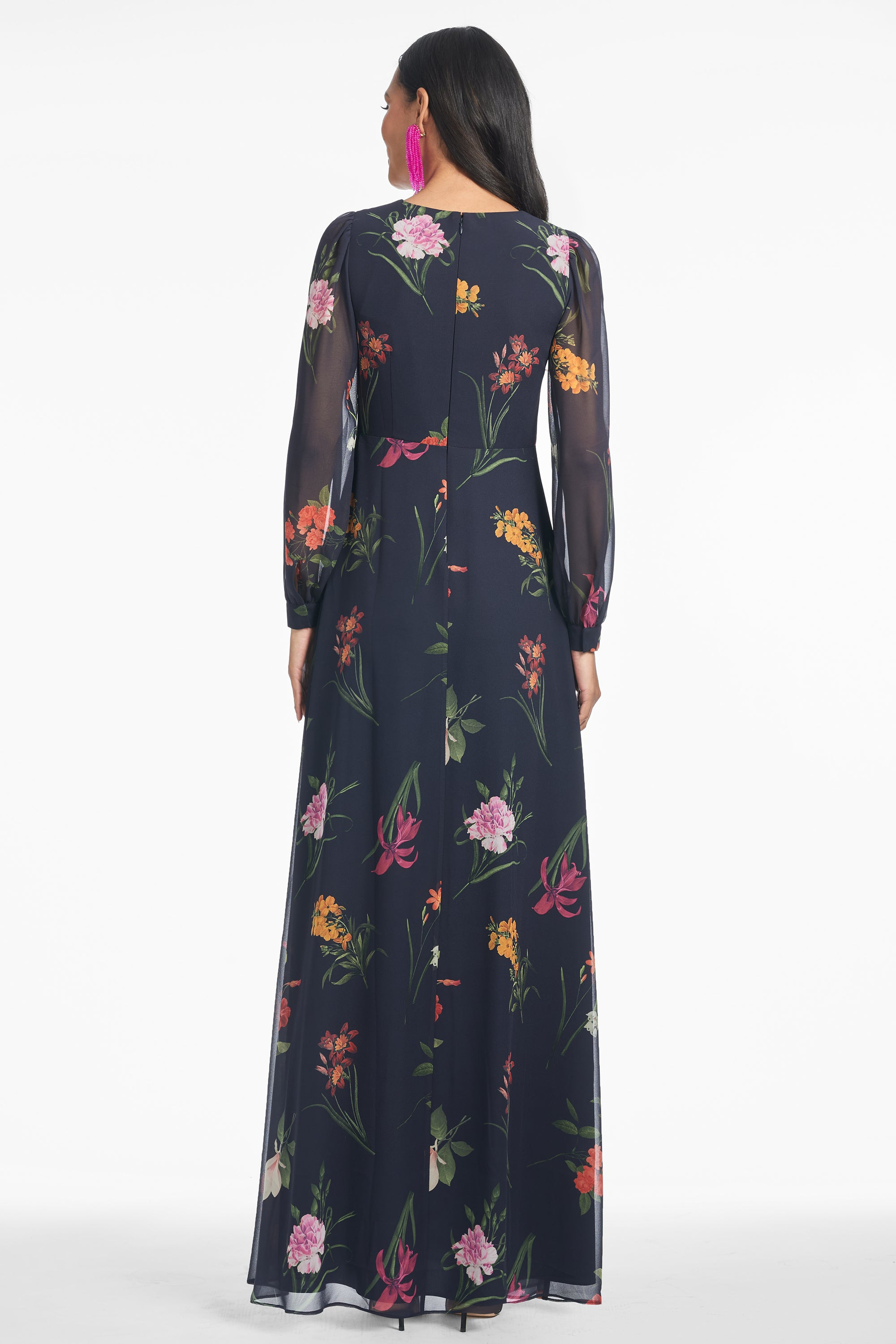 PENNY MAXI DRESS - DARK MIDNIGHT BOUQUET - 3