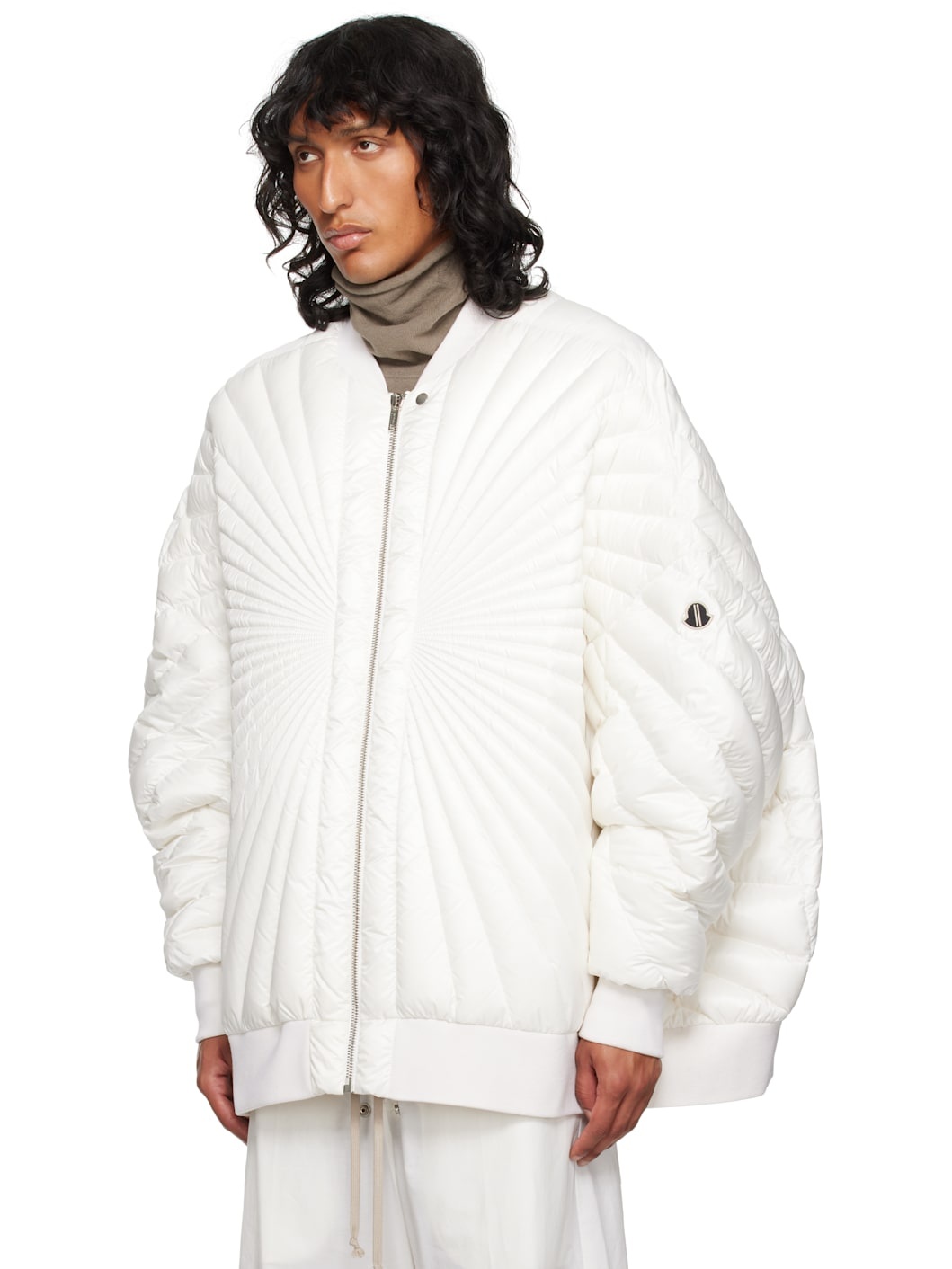 Moncler + Rick Owens Off-White Radiance Peter Bomber Jacket - 4