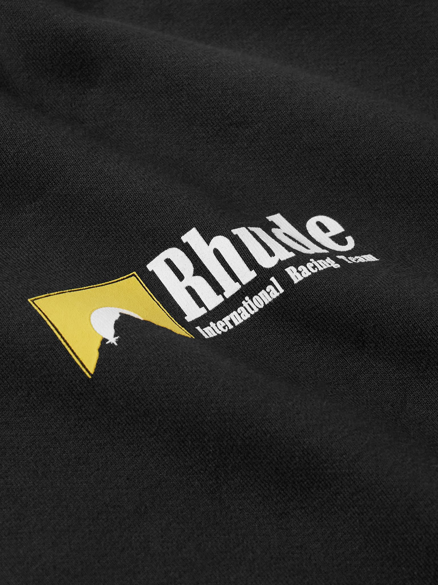 Logo-Print Cotton-Jersey Hoodie Black - 4