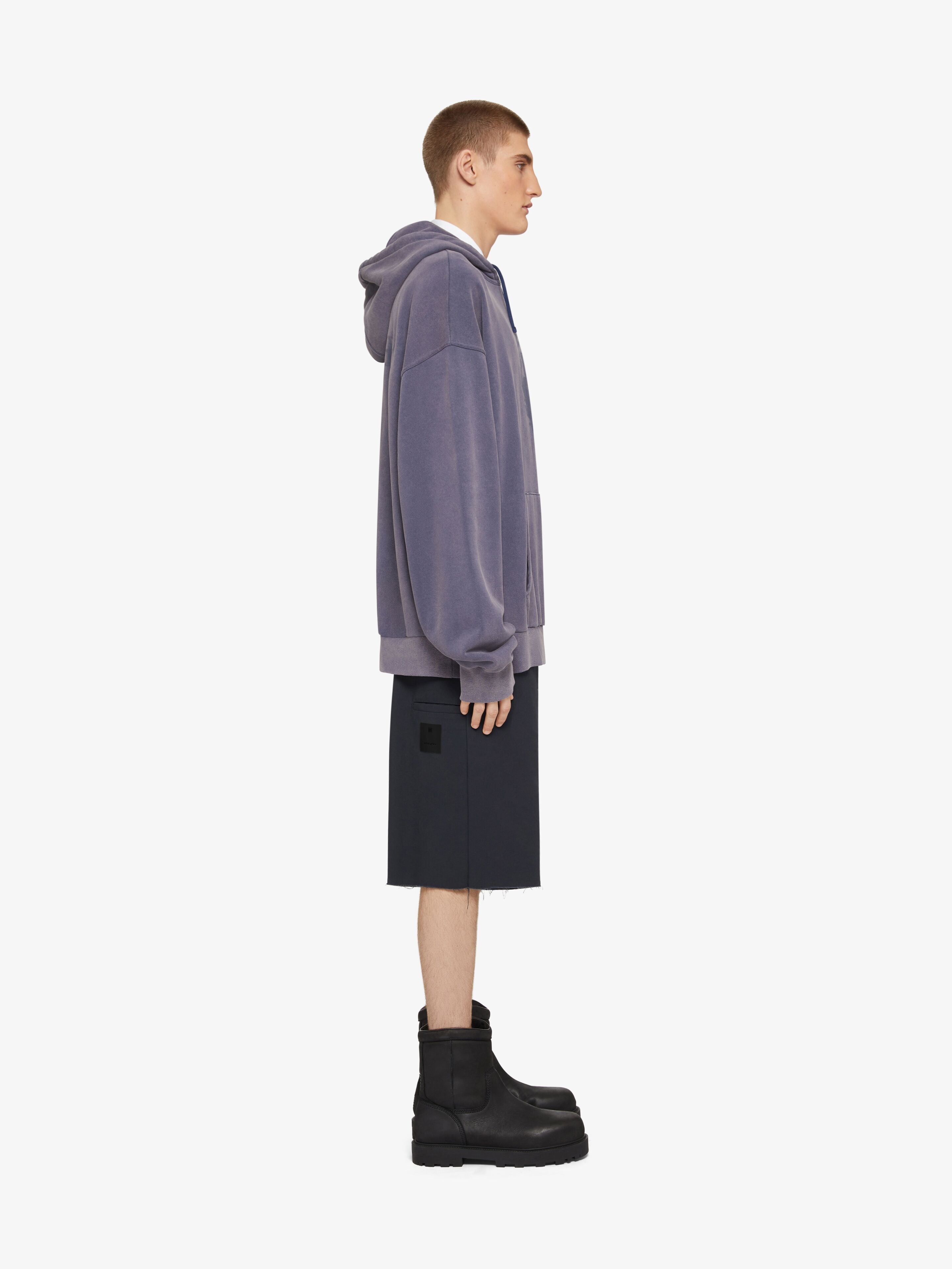 GIVENCHY SHADOW OVERSIZED HOODIE IN FLEECE - 3