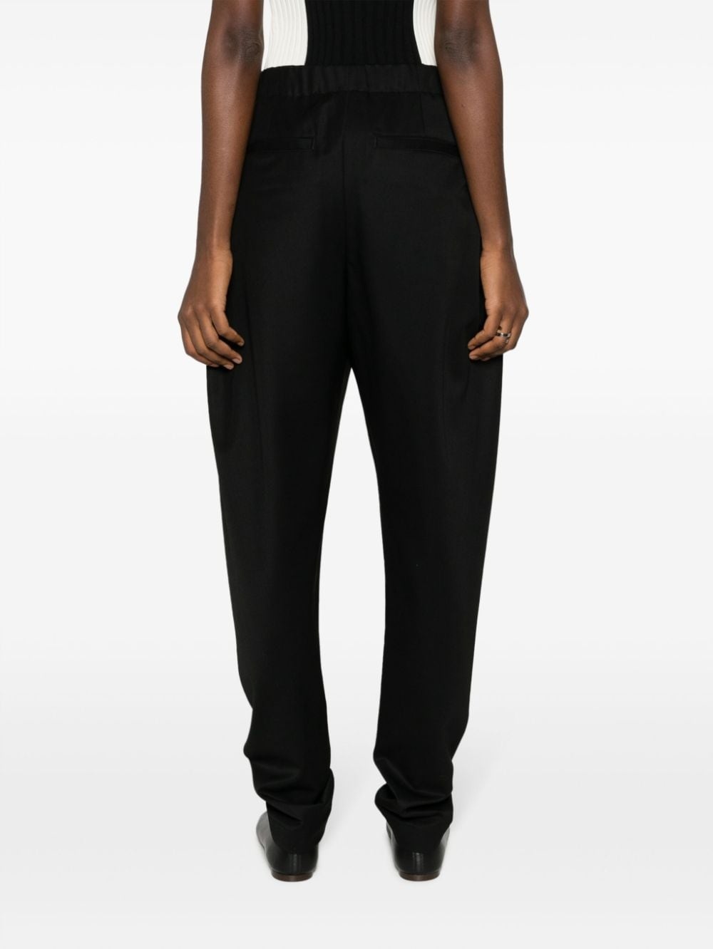 Wool Gabardine high-waist trousers - 4