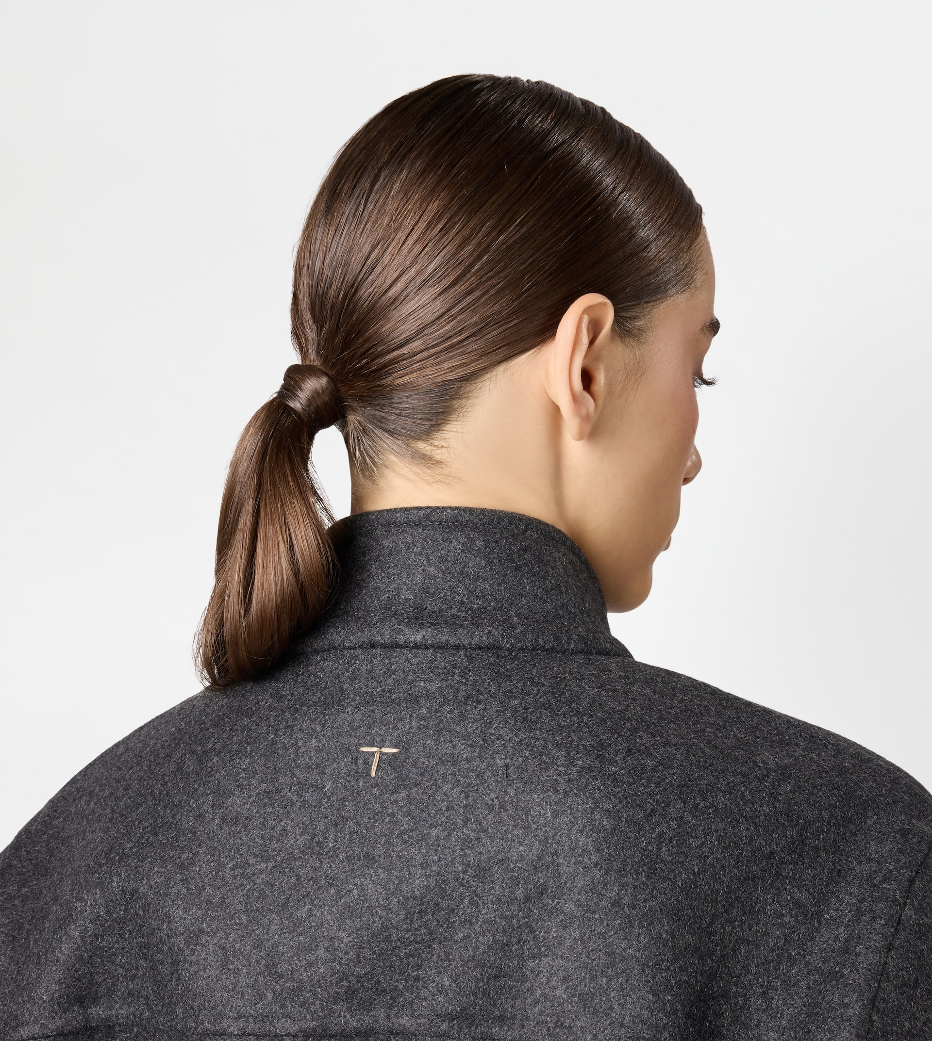 BOMBER JACKET IN DOUBLE CASHMERE - GREY - 5