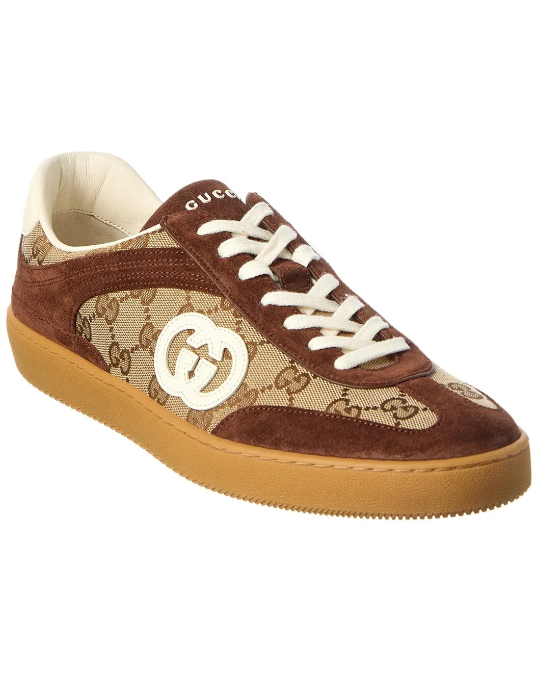 Gucci G75 GG Canvas & Suede Sneaker - 1