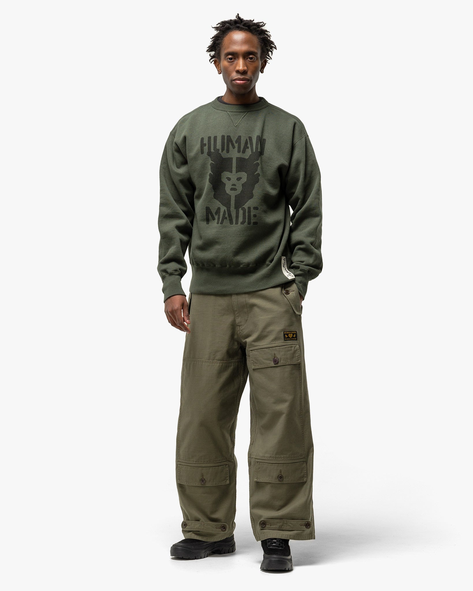 HUMAN MADE TSURIAMI SWEAT green XL スウェット Human Made - Tsuriami Hooded Sweatshirt in Green Human Made