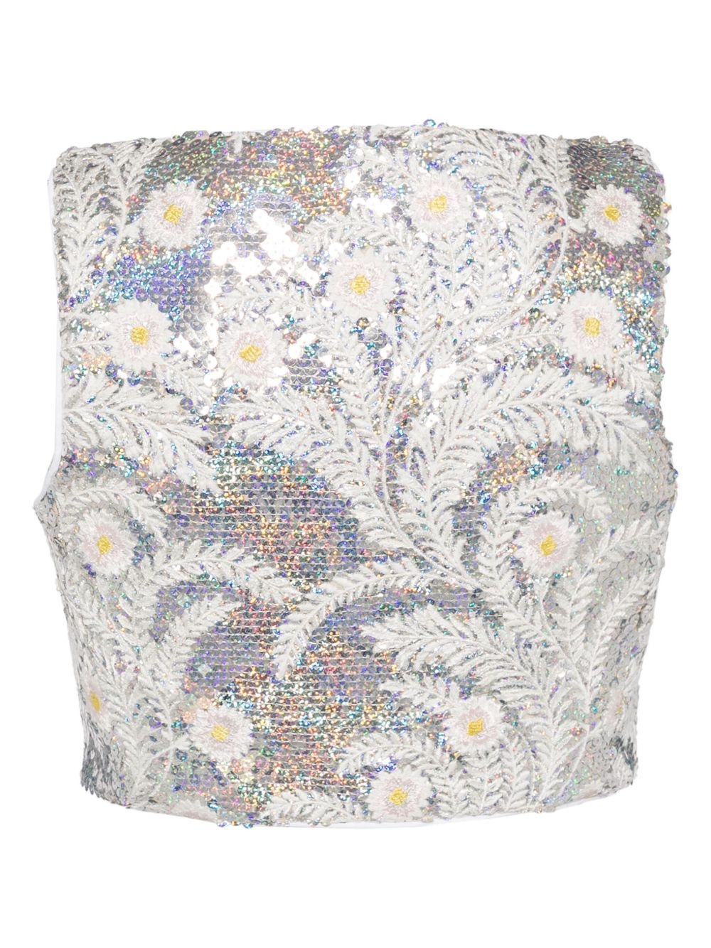sequined crop top - 2