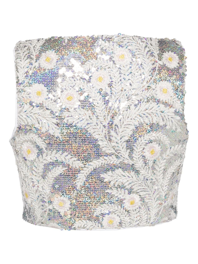 GIAMBATTISTA VALLI sequined crop top outlook