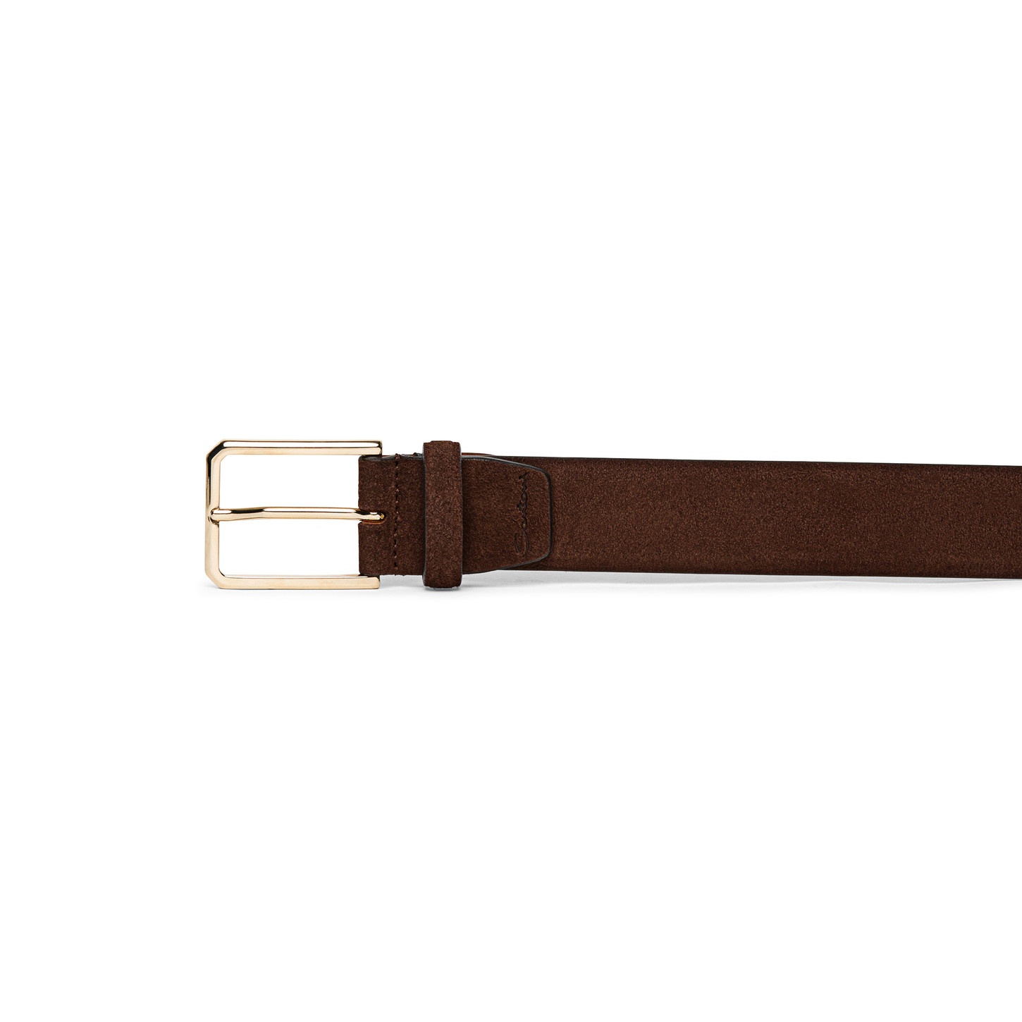 Brown suede adjustable belt - 3