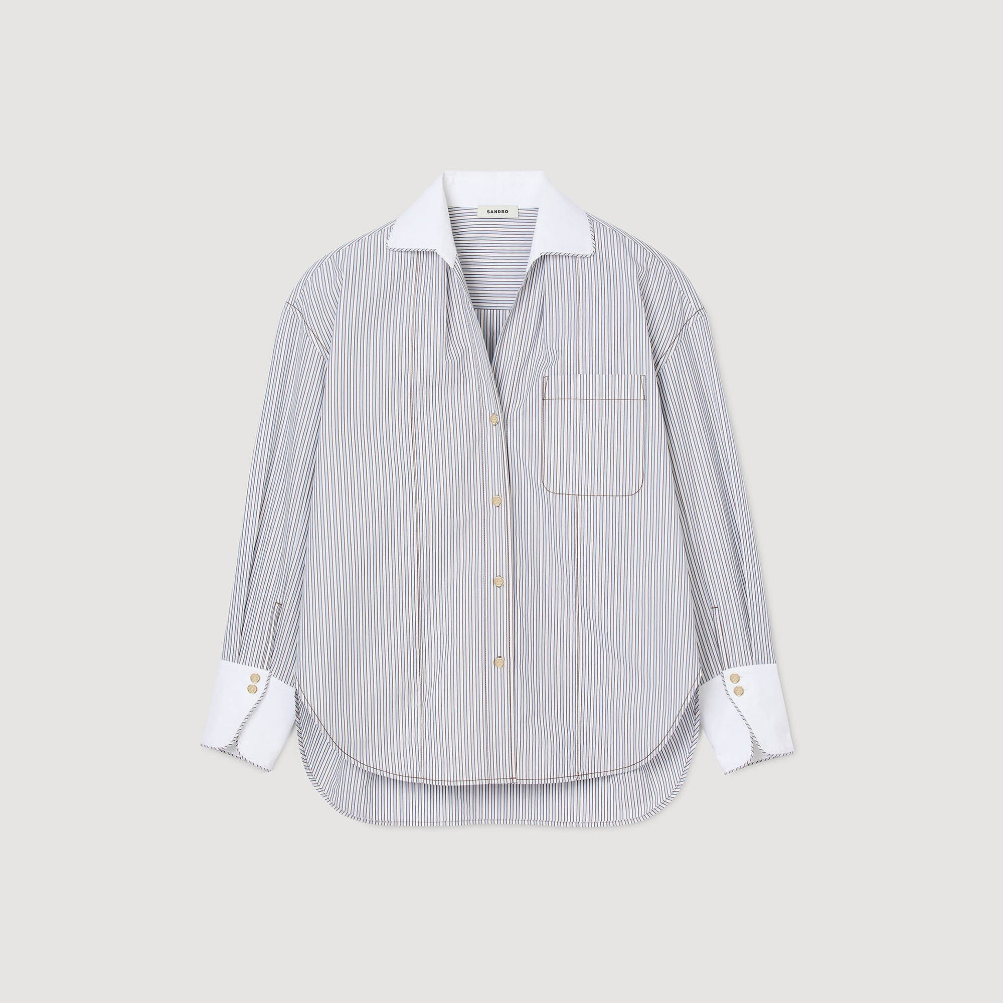 OVERSIZED STRIPED SHIRT - 6
