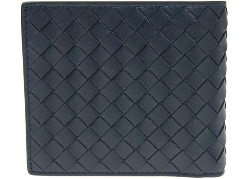 Bottega Veneta Bottega Veneta Intrecciato Weave Wallet Navy outlook
