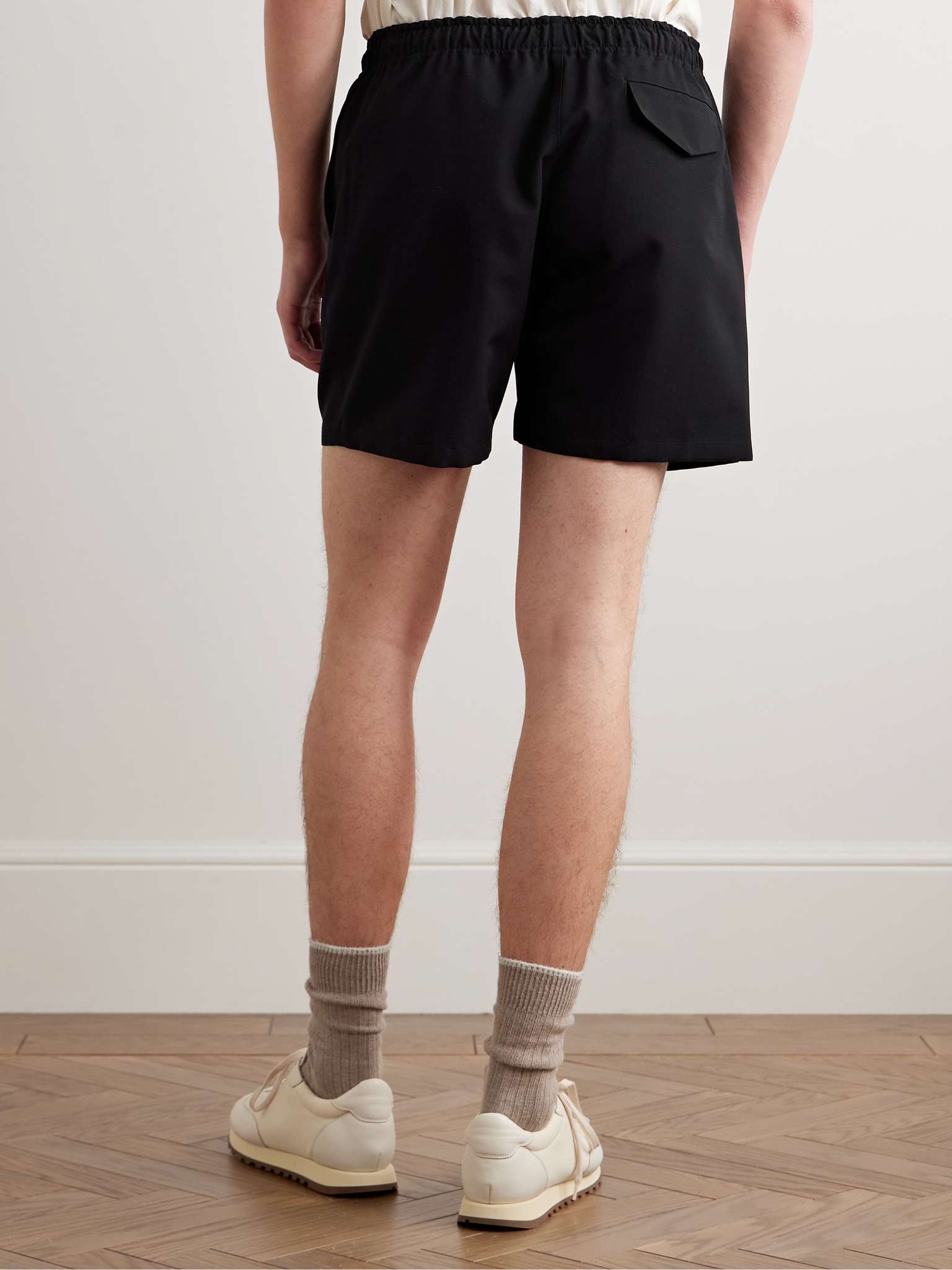Straight-Leg Wool-Faille Drawstring Shorts - 4